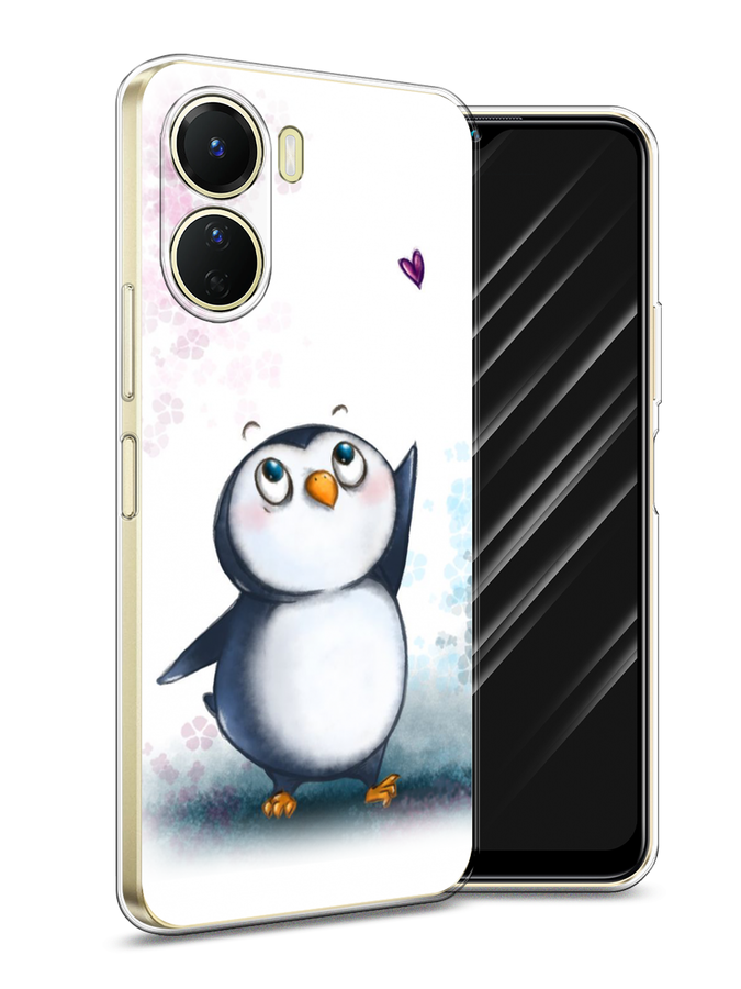 

Чехол Awog на Vivo Y16 "Пингвин и сердечко", Белый, 267850-1