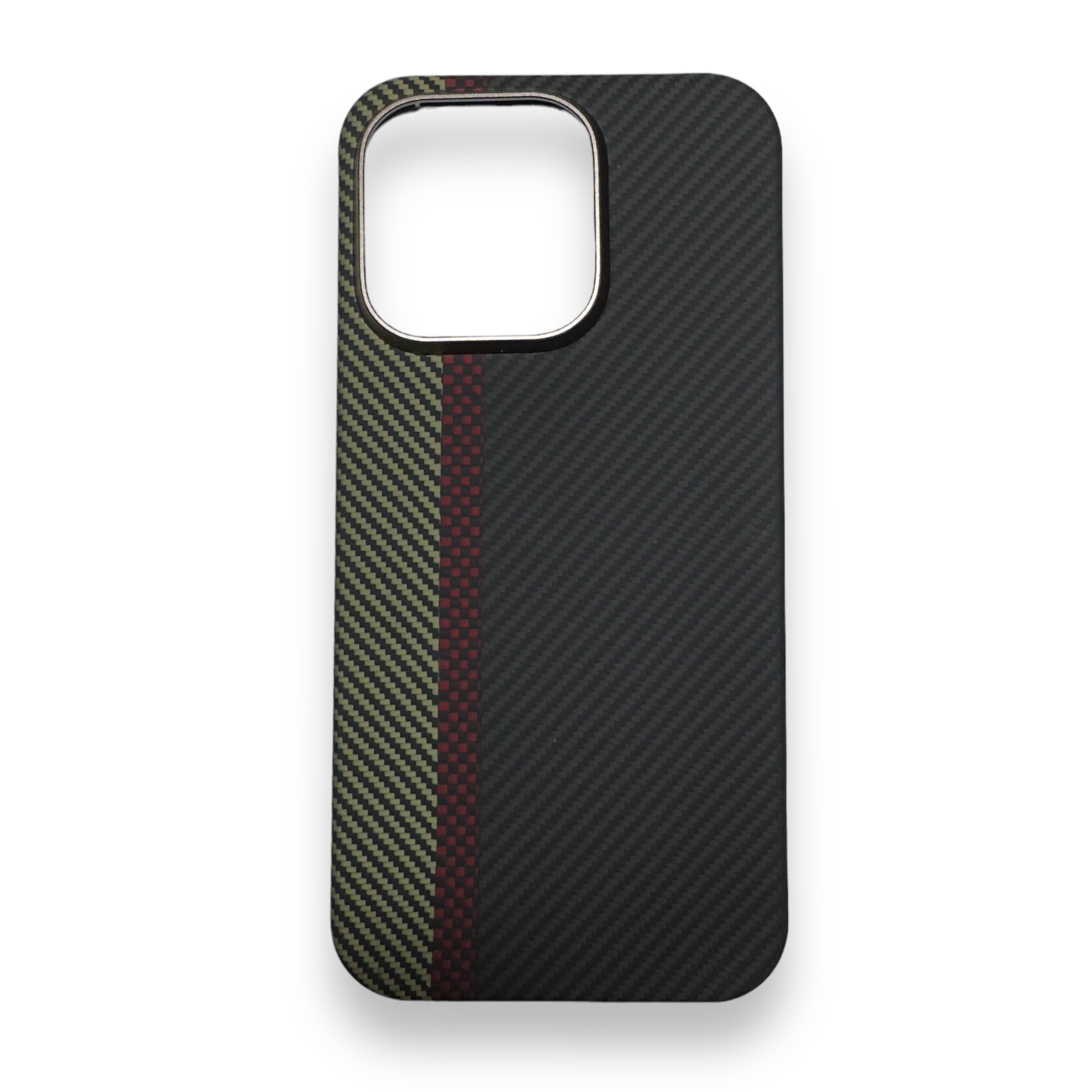 Чехол карбоновый для iPhone 15 Pro Max (MagSafe) Кевларовый из арамидного волокна
