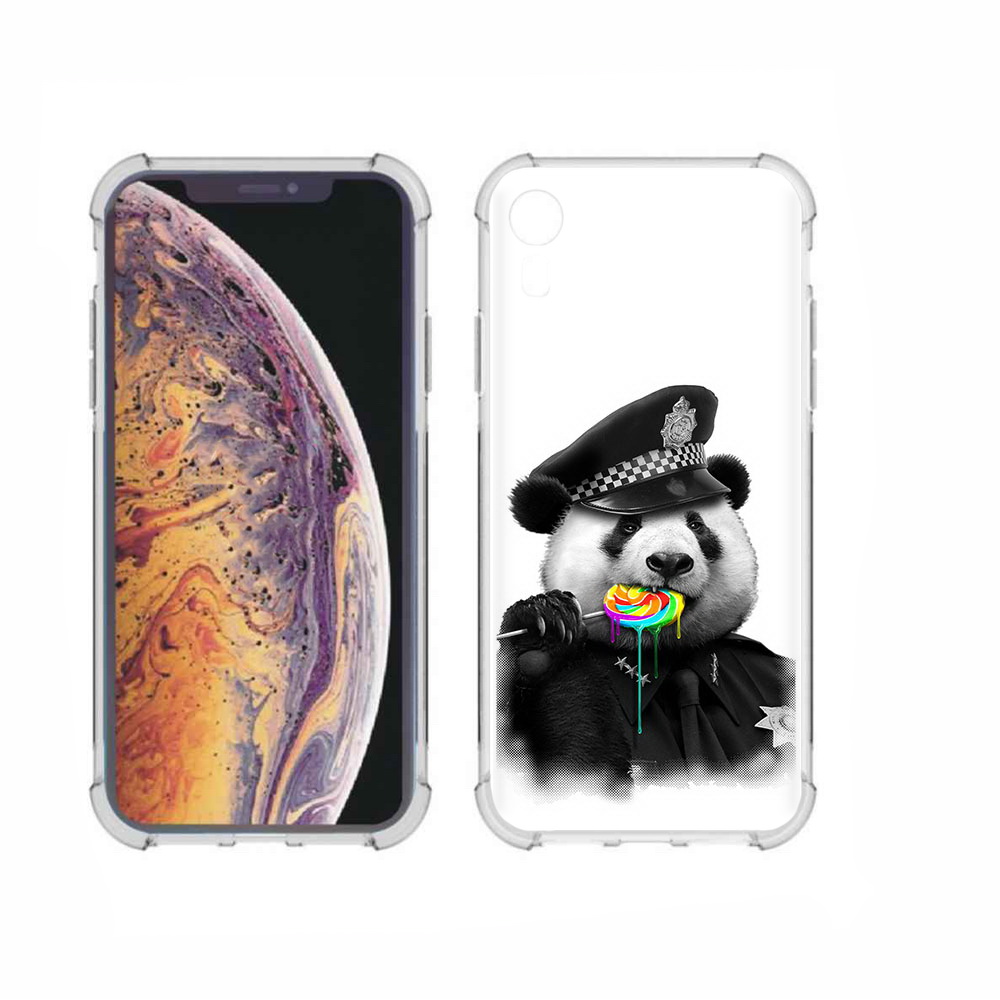 

Чехол MyPads Tocco для Apple iPhone XR Панда полиция, Прозрачный, Tocco
