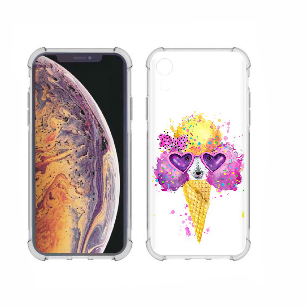 

Чехол MyPads Tocco для Apple iPhone XR Рожок, Прозрачный, Tocco