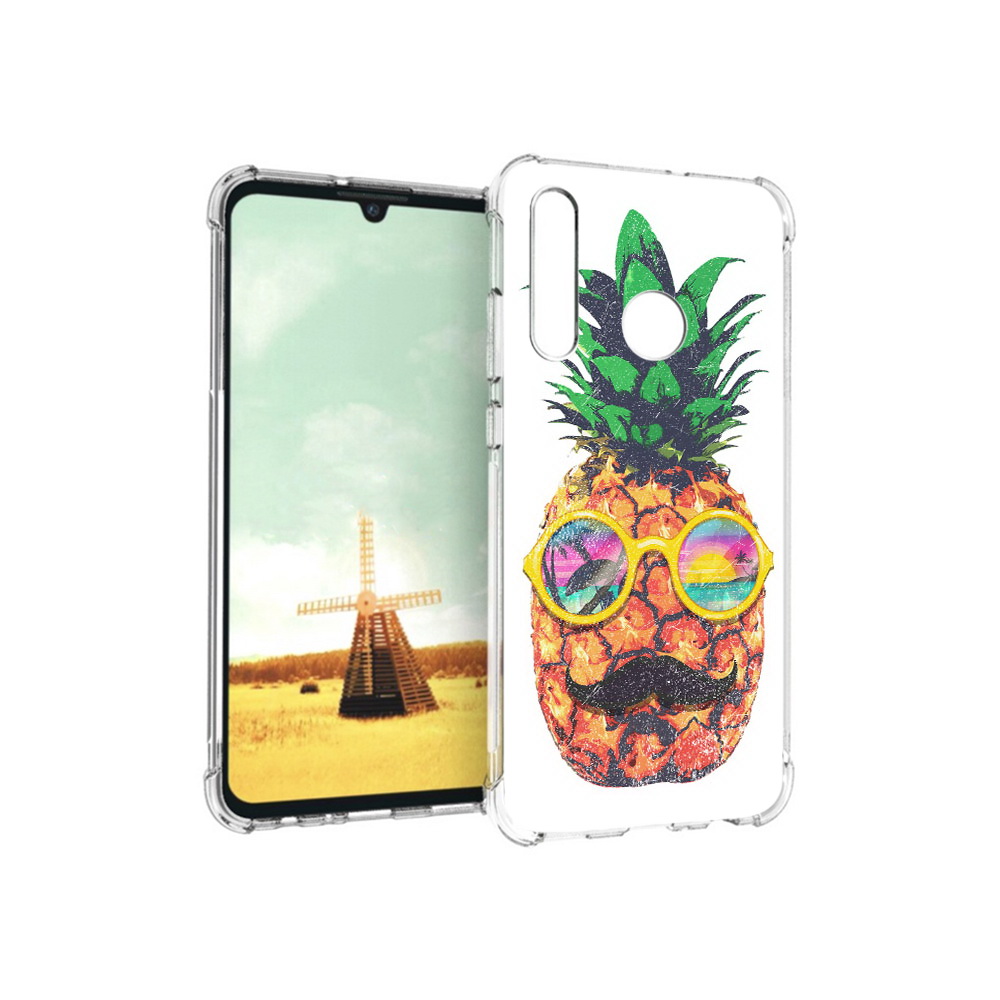 

Чехол MyPads Tocco для Huawei P Smart+ прикольный ананас с лицом, Прозрачный, Tocco