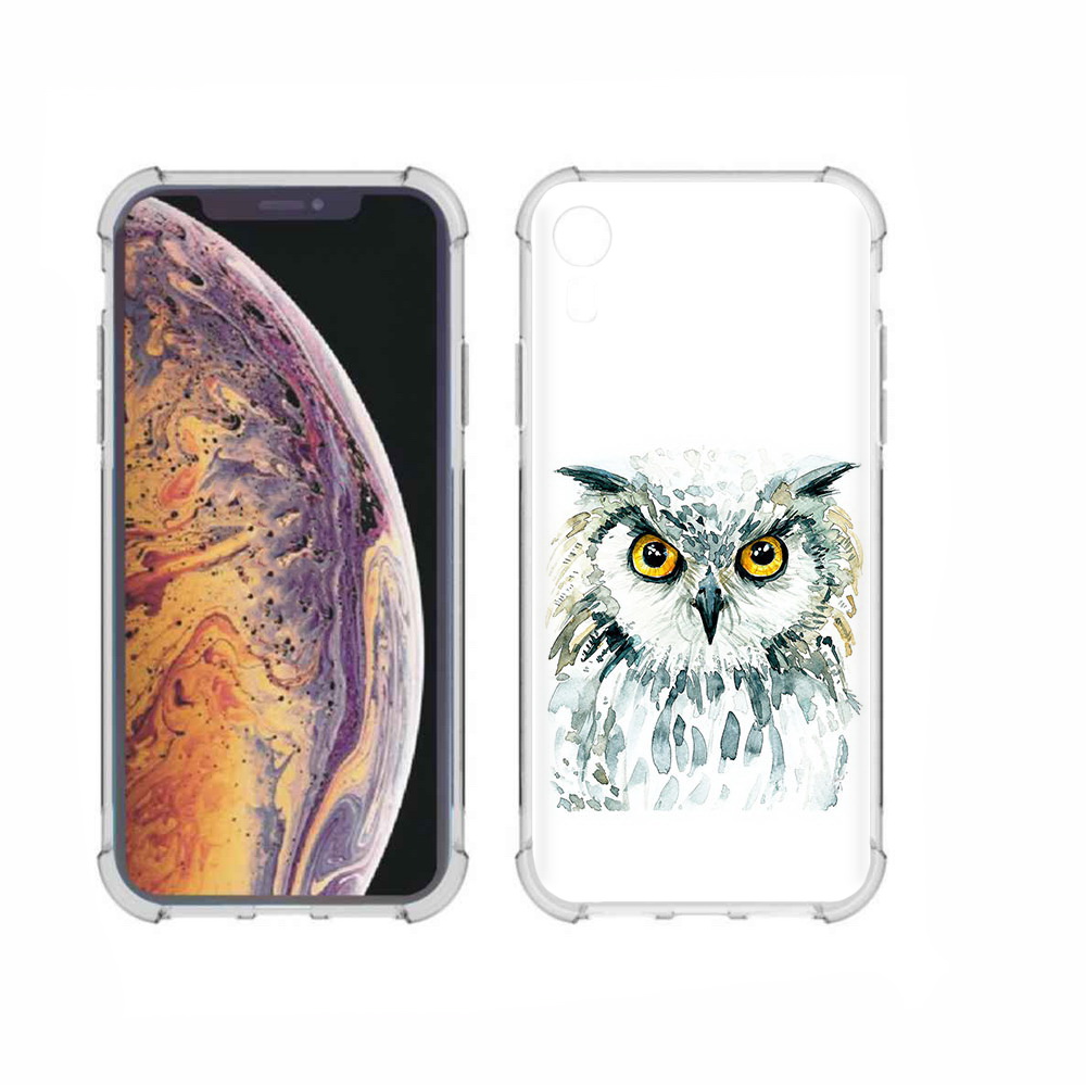 

Чехол MyPads Tocco для Apple iPhone XR Серьезная сова, Прозрачный, Tocco