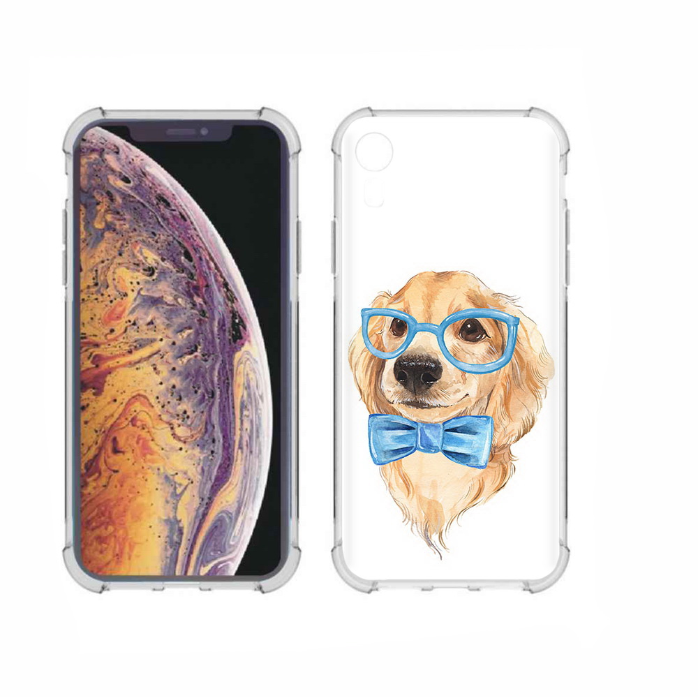 

Чехол MyPads Tocco для Apple iPhone XR Собака интеллигент, Прозрачный, Tocco