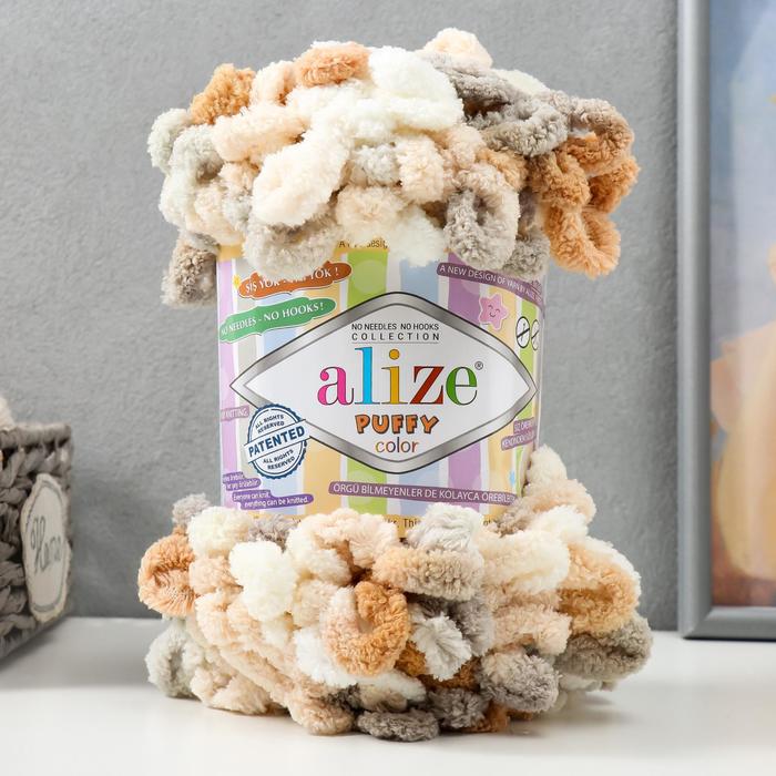 

Пряжа Alize Puffy color 100 % микрополиэстер 9м/100г 5926, Разноцветный
