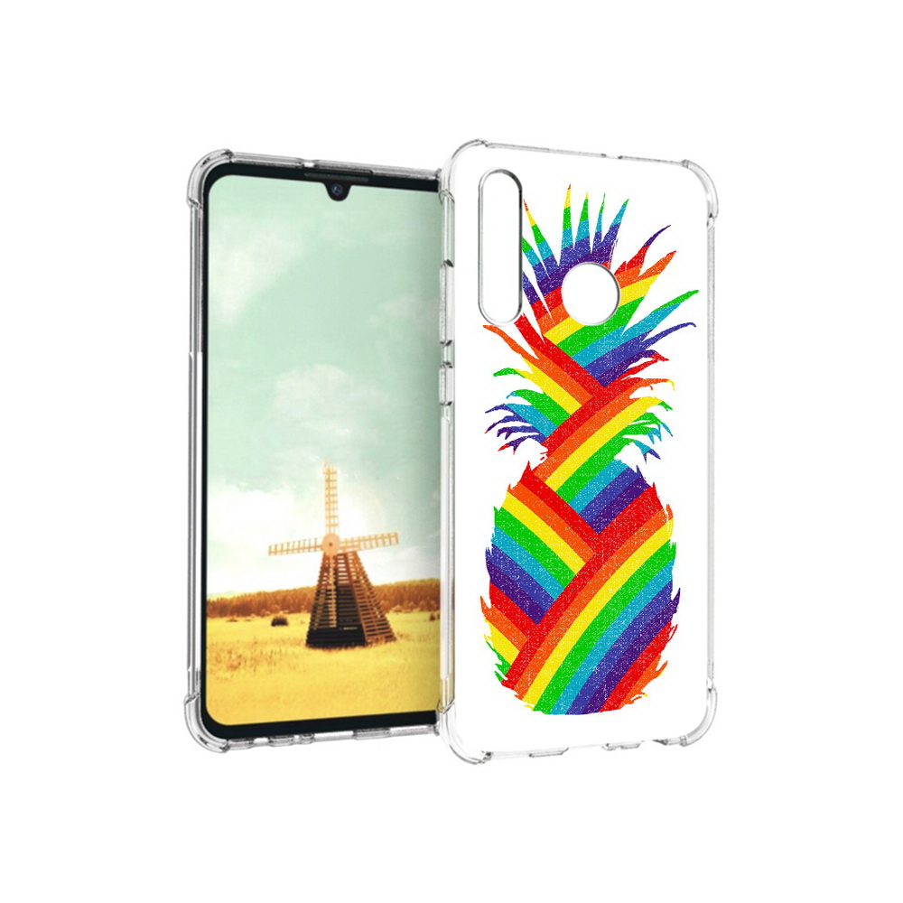 

Чехол MyPads Tocco для Huawei P Smart+ радужный ананас, Прозрачный, Tocco