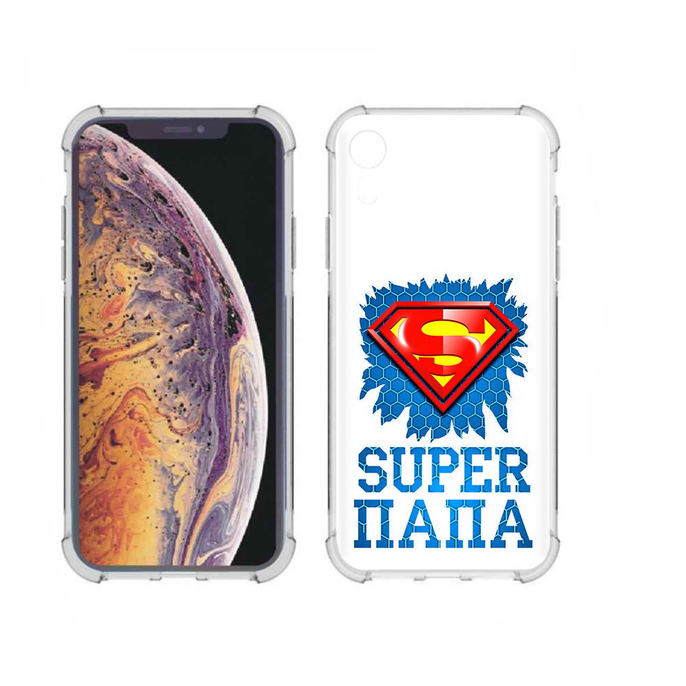 

Чехол MyPads Tocco для Apple iPhone XR Супер Папа, Прозрачный, Tocco