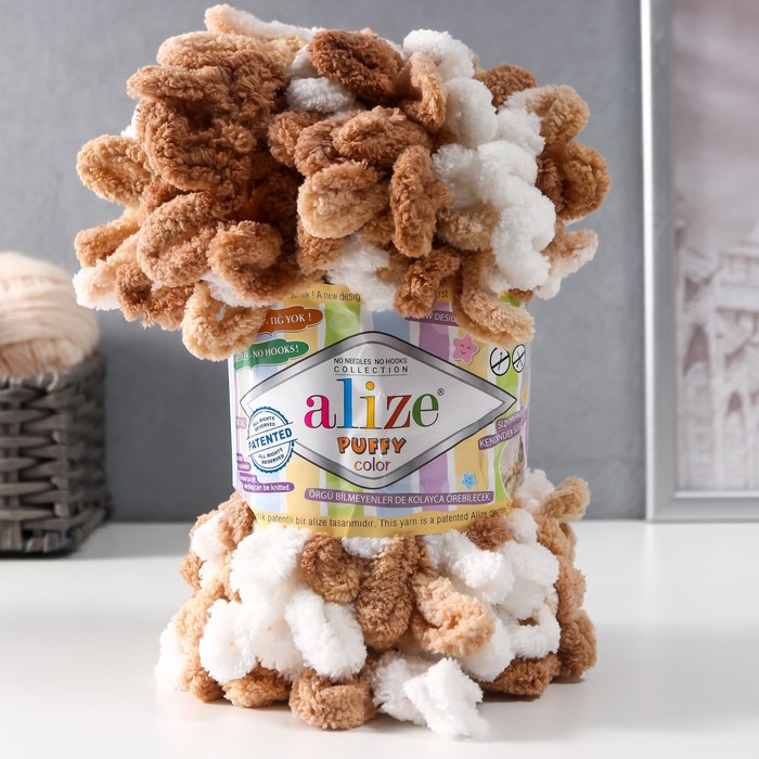 

Пряжа Alize Puffy color 100 % микрополиэстер 9м/100г 6398, Разноцветный
