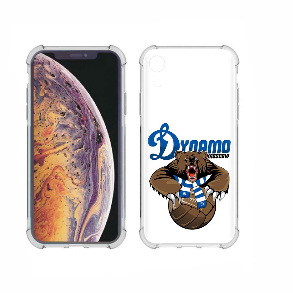

Чехол MyPads Tocco для Apple iPhone XR ФК Динамо медведь, Прозрачный, Tocco