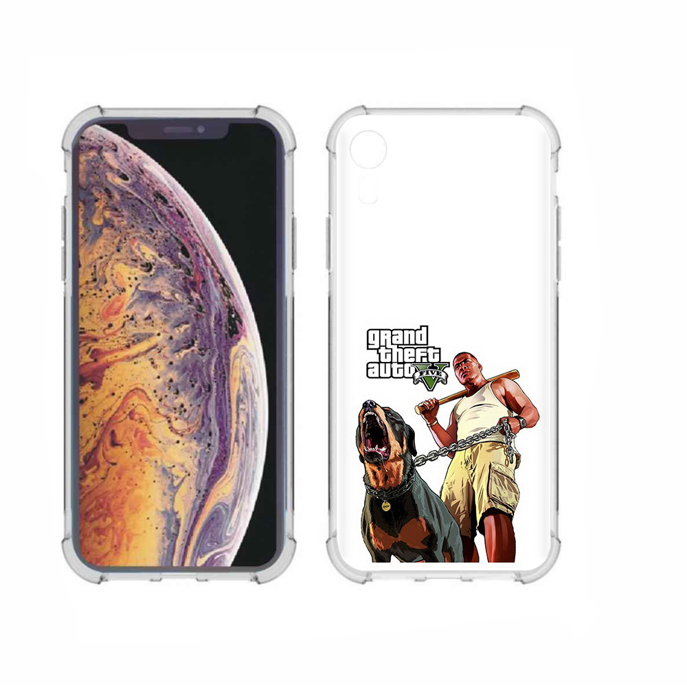 

Чехол MyPads Tocco для Apple iPhone XR GTA грозная собака, Прозрачный, Tocco