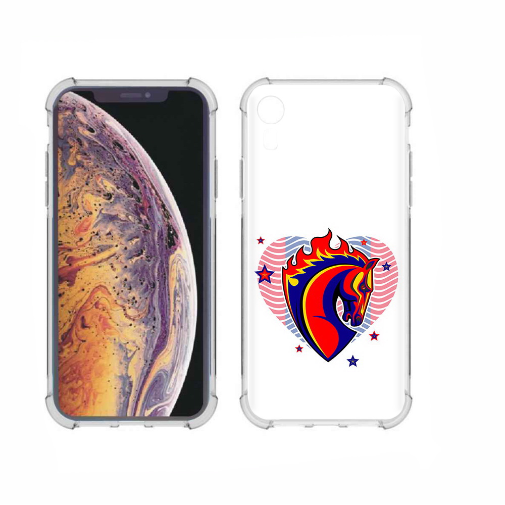 

Чехол MyPads Tocco для Apple iPhone XR ФК ЦСЛ Лошадь, Прозрачный, Tocco