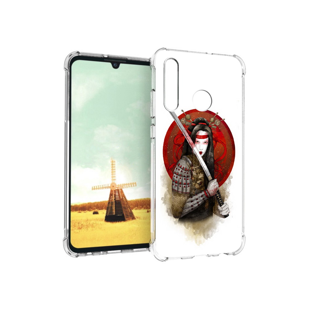 

Чехол MyPads Tocco для Huawei P Smart+ рисованная девушка с катаной, Прозрачный, Tocco