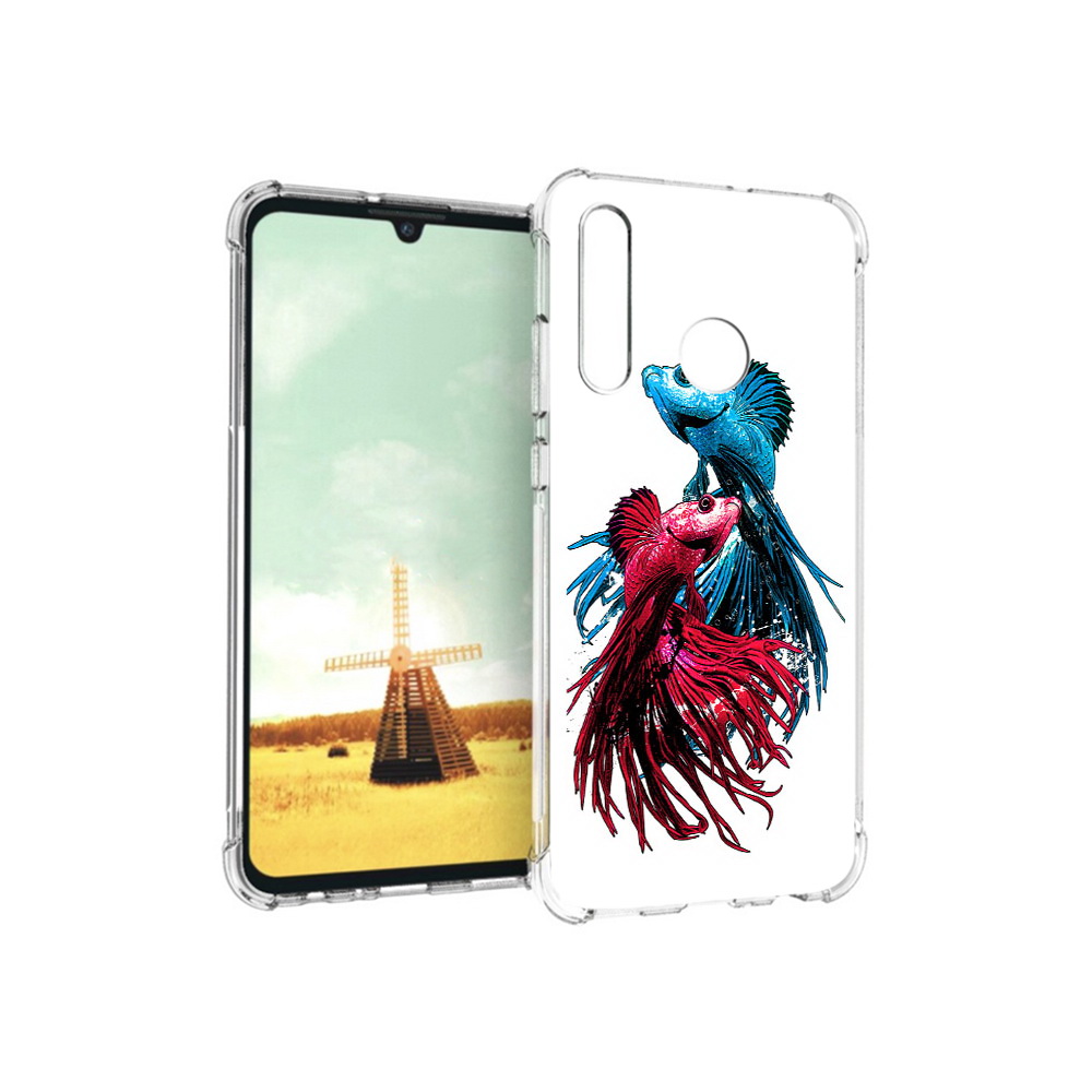 

Чехол MyPads Tocco для Huawei P Smart+ рыбы петушки, Прозрачный, Tocco