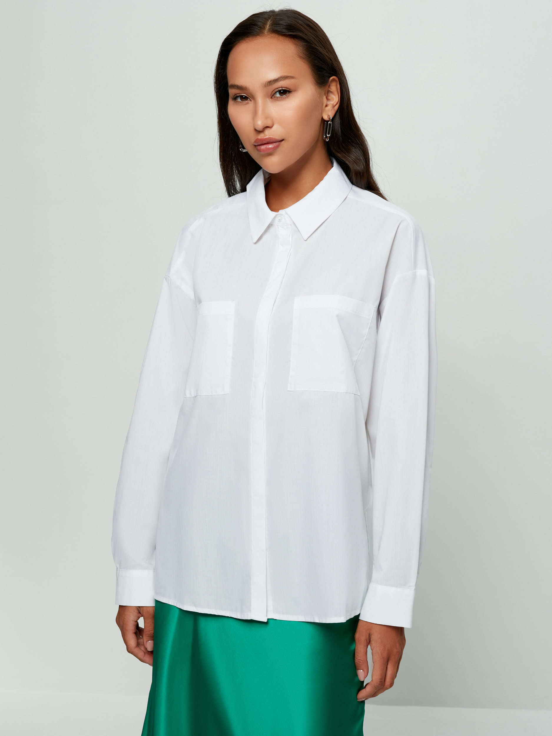 

Рубашка женская ZARINA 2368118360-1 белая 2XL, 2368118360-1