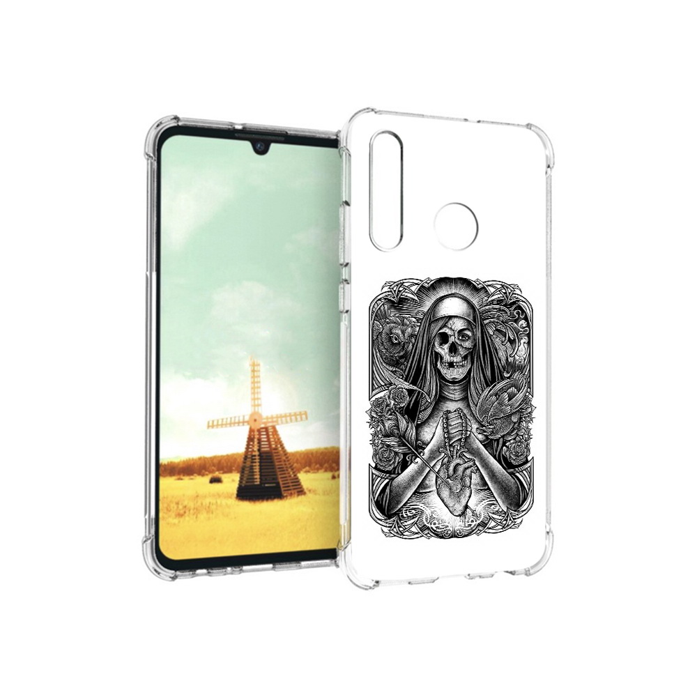 

Чехол MyPads Tocco для Huawei P Smart+ скелет с сердцем, Прозрачный, Tocco