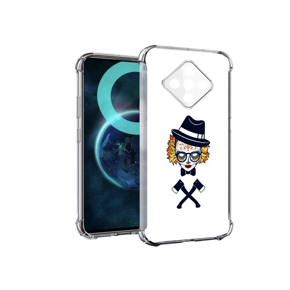 

Чехол MyPads девушка в маске с топорами рисунок для Infinix Zero 8, Прозрачный, Tocco