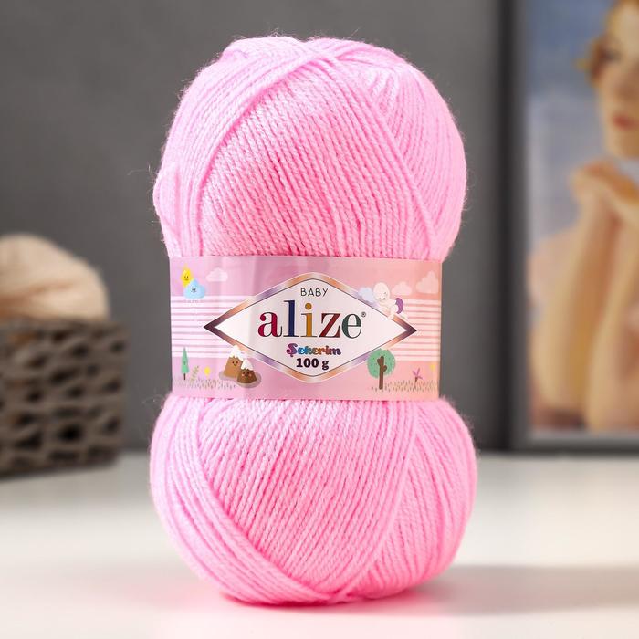 

Пряжа Alize Sekerim Baby 100% акрил 320м/100гр 191 розовый