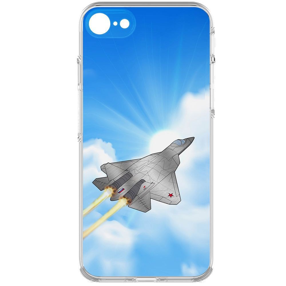 

Чехол-накладка Krutoff Clear Case СУ-57 для iPhone 7/8/SE 2020 с защитой камеры, Прозрачный