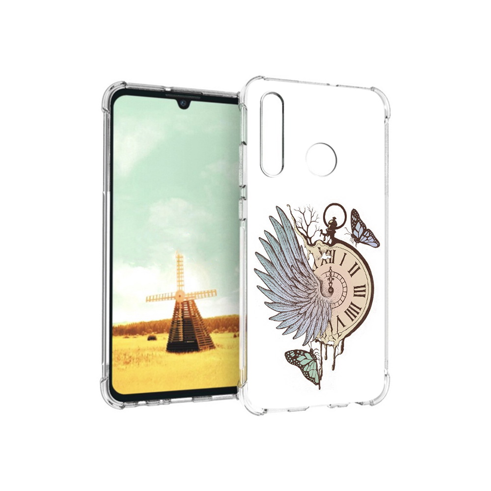 фото Чехол mypads tocco для huawei p smart+ страинные часы с крылом