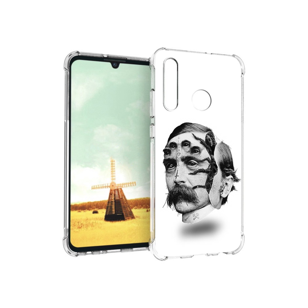 

Чехол MyPads Tocco для Huawei P Smart+ страшное лицо мужчины, Прозрачный, Tocco
