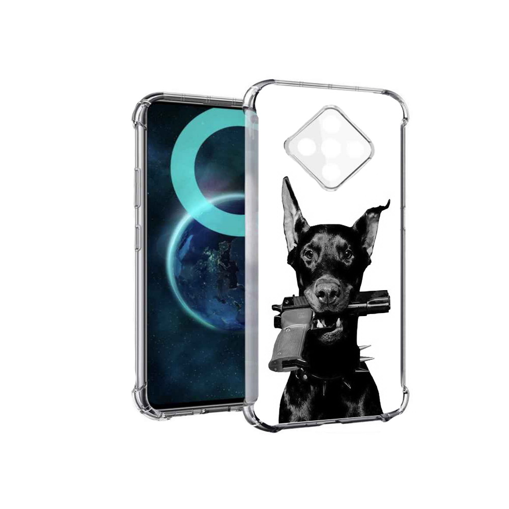 

Чехол MyPads доберман с пистолетом для Infinix Zero 8, Прозрачный, Tocco