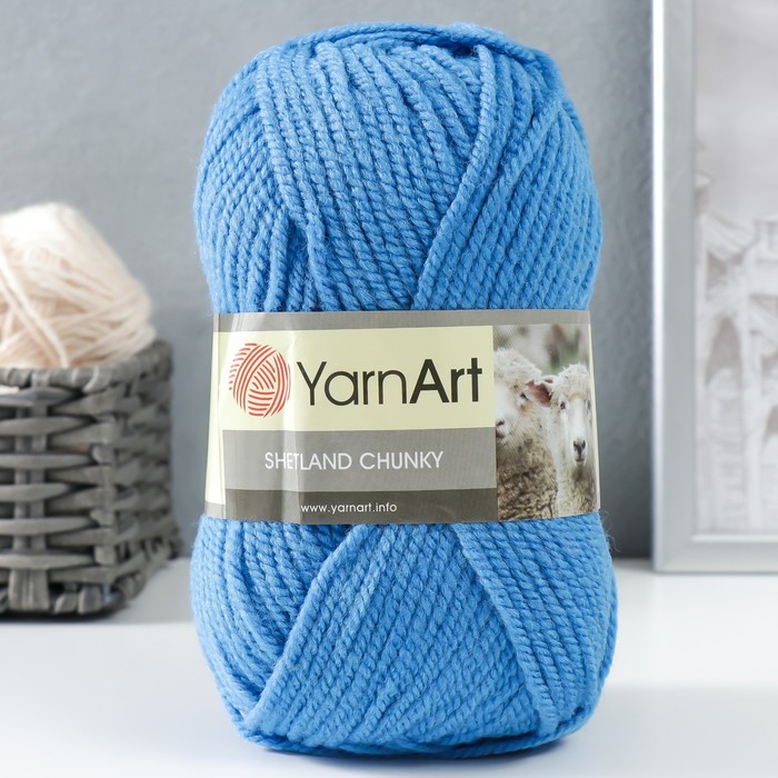 

Пряжа Shetland Chunky 50% акрил, 50% шерсть 150м/100гр (626 тёмн.голубой)