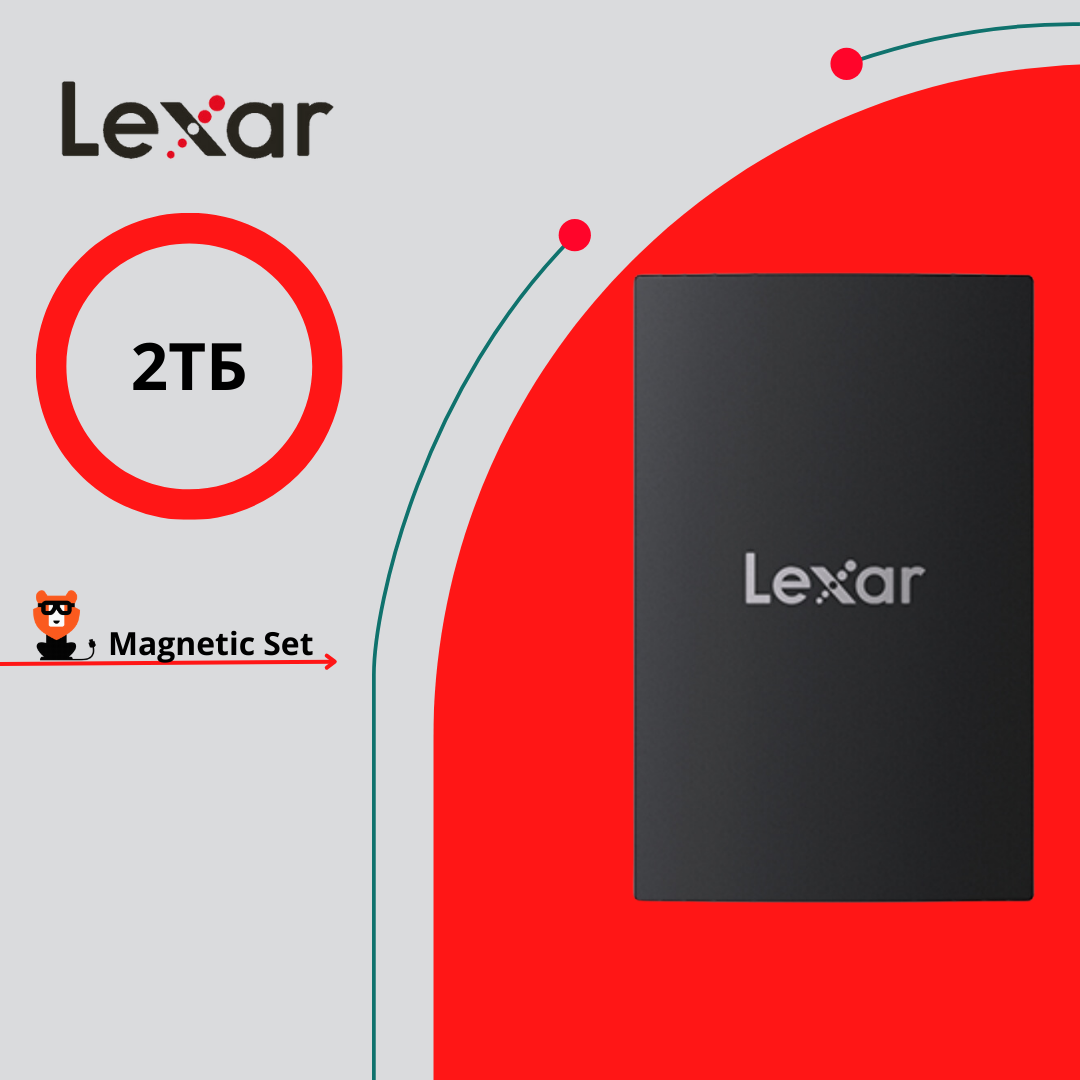 

Внешний SSD диск Lexar SL500 Portable SSD 2 ТБ (LSL500M002T-RNBNG), Черный, SL500 Portable SSD