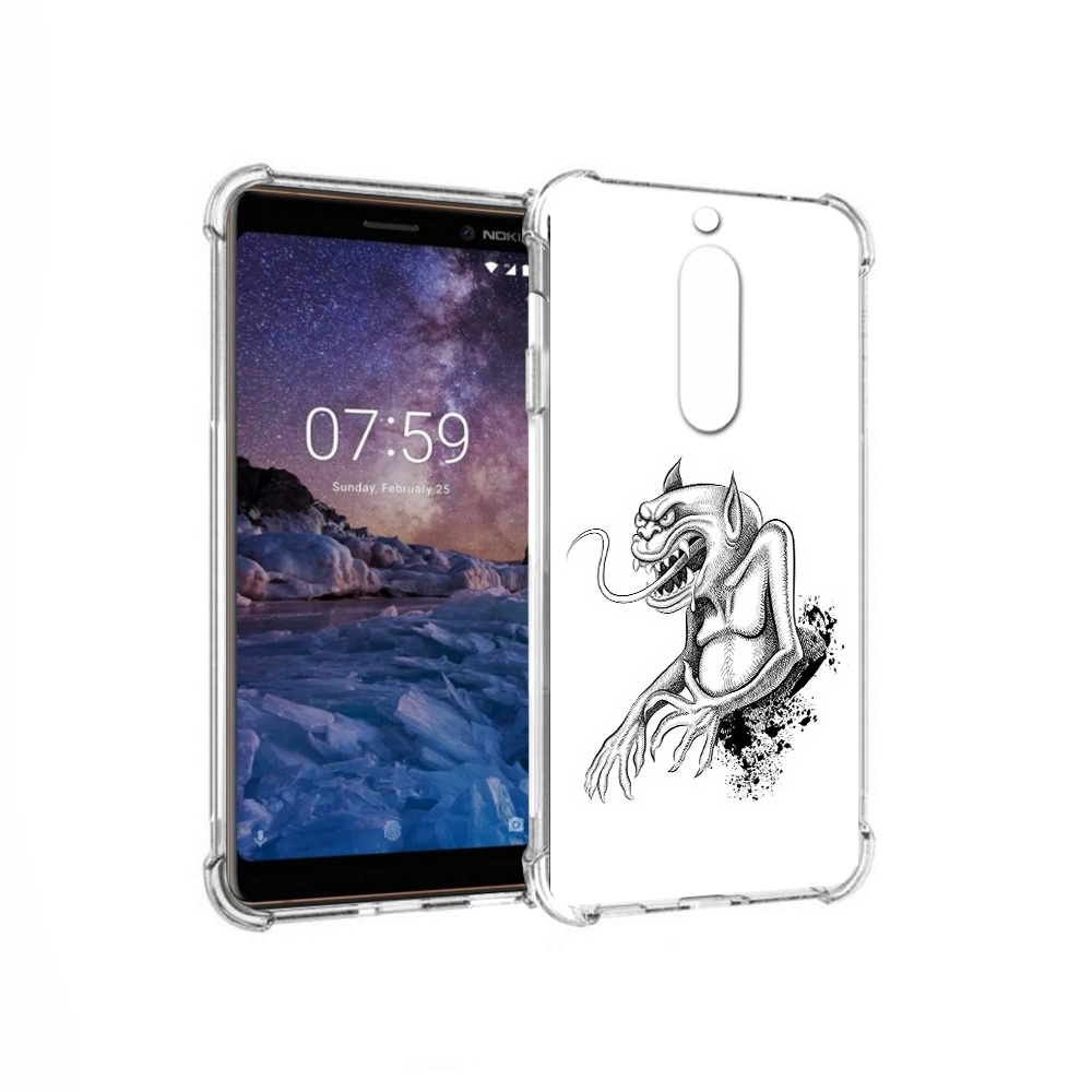 

Чехол MyPads Tocco для Nokia 7 чорт (PT95887.123.692), Прозрачный, Tocco