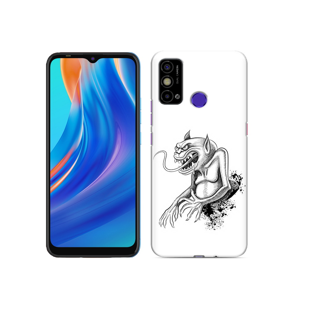 

Чехол MyPads Tocco для Tecno Spark Go чорт, Прозрачный, Tocco
