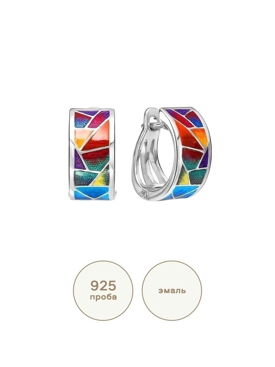 

Серьги из серебра Ювелирные традиции С-3328, эмаль, С-3328