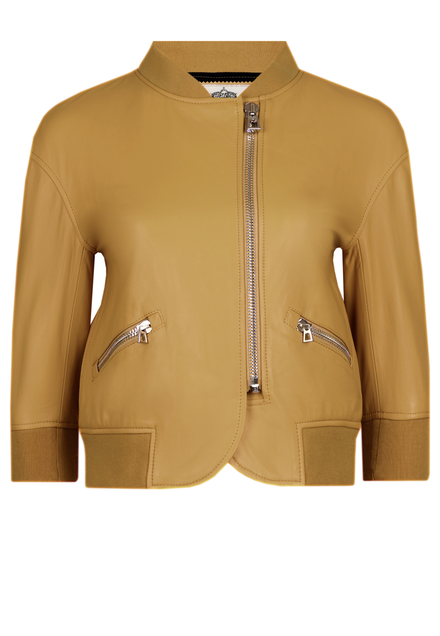 Кожаная куртка женская Diego M 144437 коричневая 42 IT