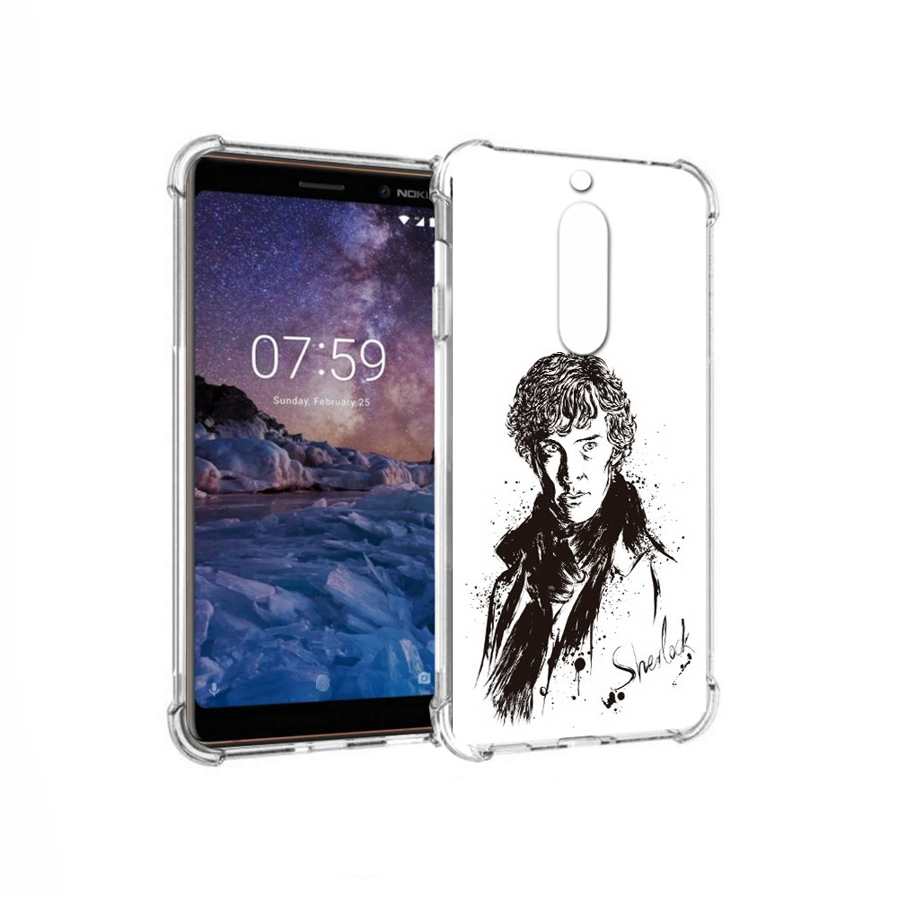 

Чехол MyPads Tocco для Nokia 7 шерлок холмс портрет (PT95887.123.698), Прозрачный, Tocco