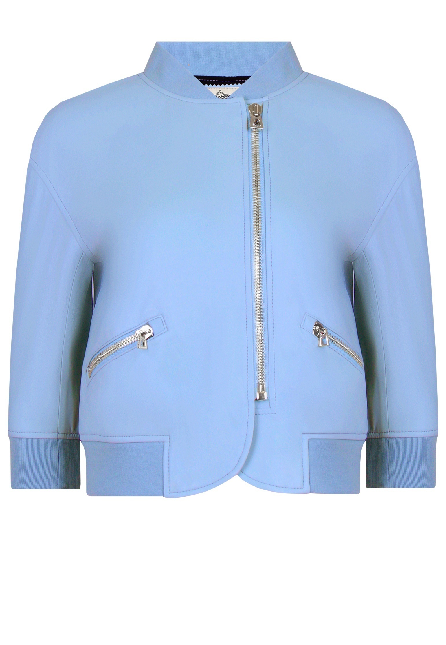 Кожаная куртка женская Diego M 144437 синяя 42 IT