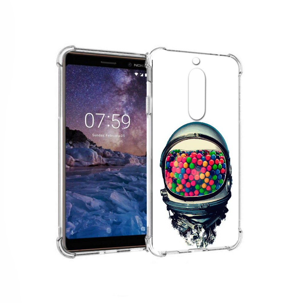 

Чехол MyPads Tocco для Nokia 7 шлем космонавта (PT95887.123.700), Прозрачный, Tocco
