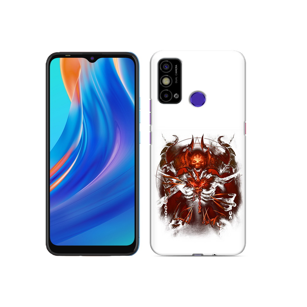

Чехол MyPads Tocco для Tecno Spark Go яркий демон, Прозрачный, Tocco