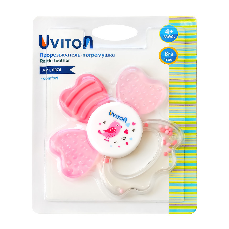 

Прорезыватель Uviton Охлаждающий Лепесток , розовый