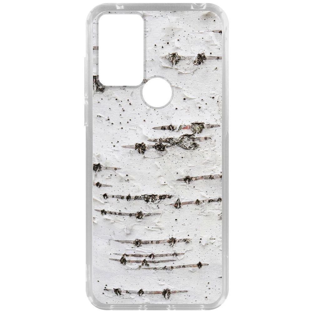 

Чехол-накладка Krutoff Clear Case Березка для TCL 306, Прозрачный