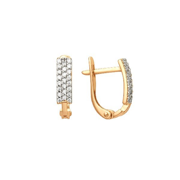 

Серьги из золота TEO MAORI 8000592-5102, фианит, 8000592-5102