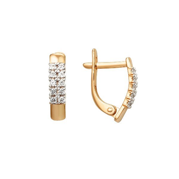 

Серьги из золота TEO MAORI 8000852-5102, фианит, 8000852-5102