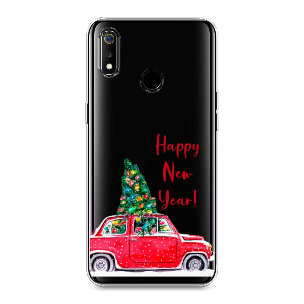 

Чехол на Realme 3 "Happy New Year", Красный;зеленый, 251050-5