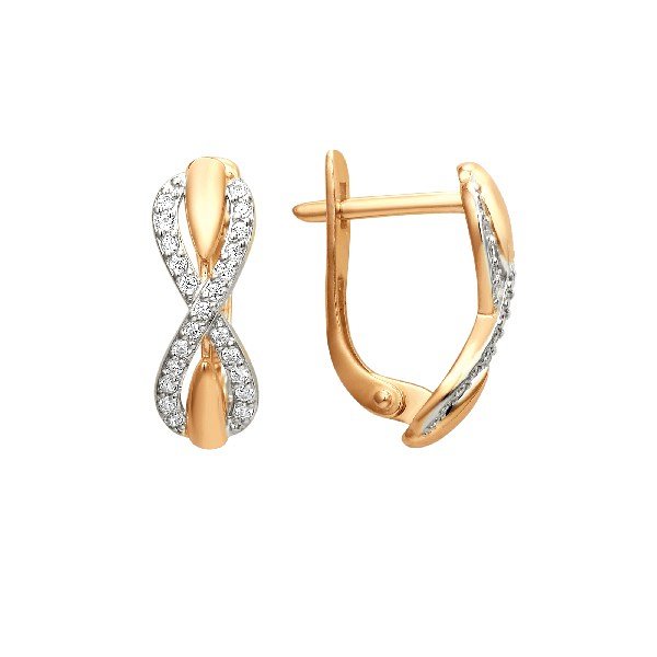 

Серьги из золота TEO MAORI 8000892-5102, фианит, 8000892-5102