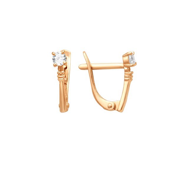

Серьги из золота TEO MAORI 8001242-5102, фианит, 8001242-5102