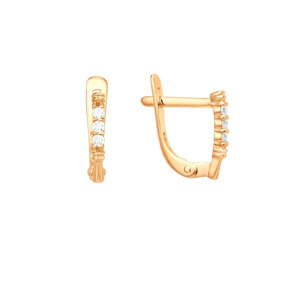 

Серьги из золота TEO MAORI 8001252-5102, фианит, 8001252-5102