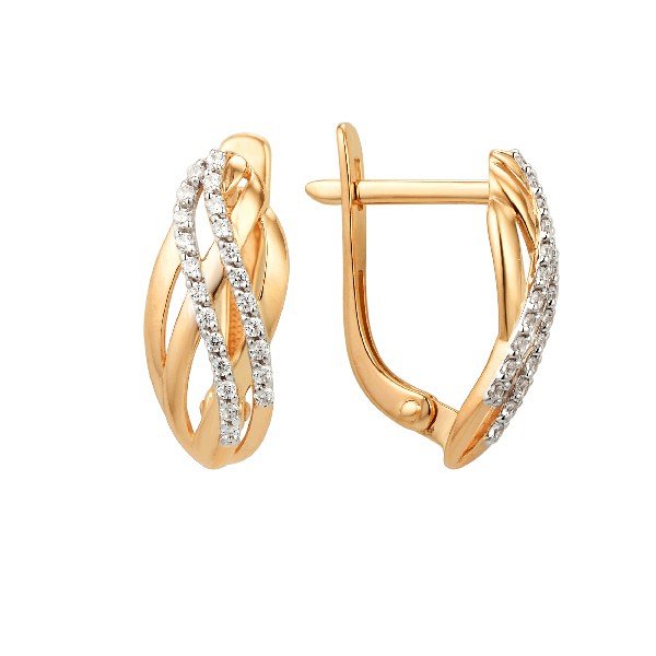 

Серьги из золота TEO MAORI 8001862-5102, фианит, 8001862-5102