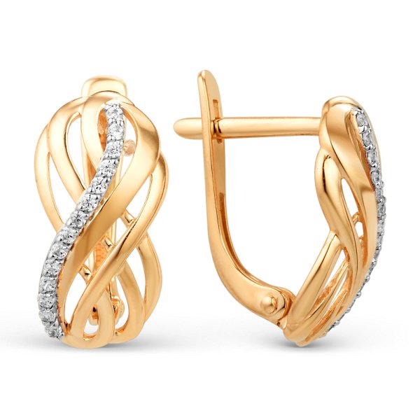 

Серьги из золота TEO MAORI 8001932-5102, фианит, 8001932-5102