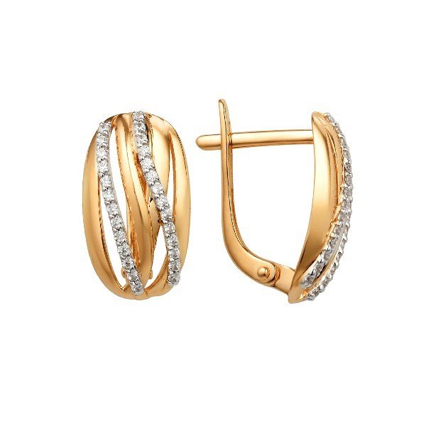 

Серьги из золота TEO MAORI 8001942-5102, фианит, 8001942-5102