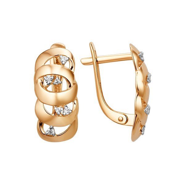 

Серьги из золота TEO MAORI 8014802-5102, фианит, 8014802-5102