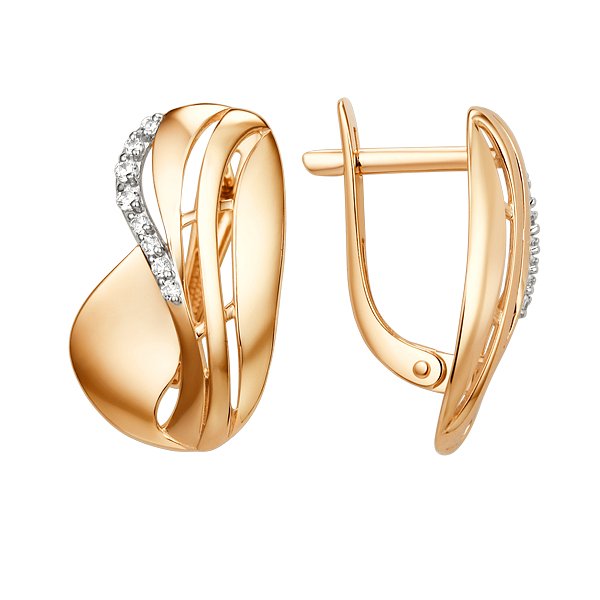 

Серьги из золота TEO MAORI 8014872-5102, фианит, 8014872-5102