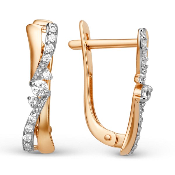 

Серьги из золота TEO MAORI 8015282-5102, фианит, 8015282-5102