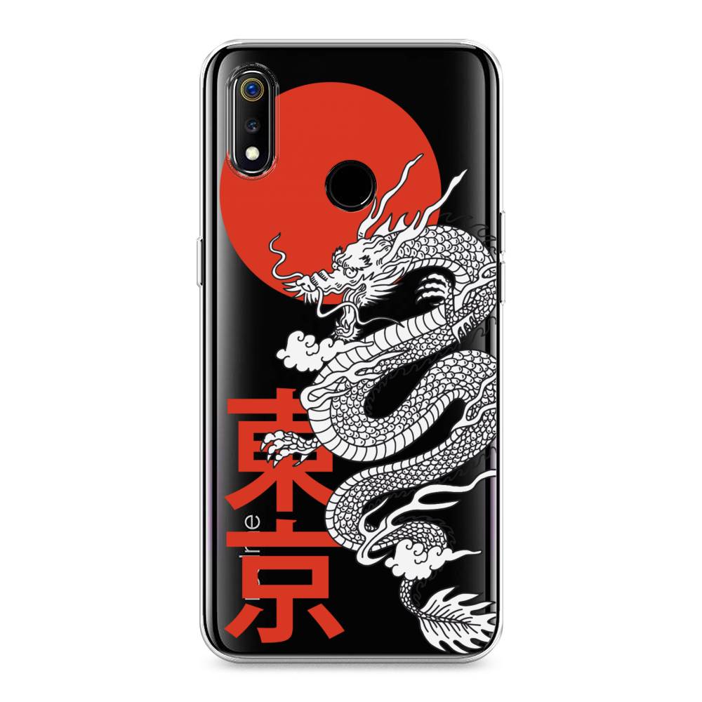

Чехол на Realme 3 "Китайский дракон", Черный;красный;белый, 251050-1