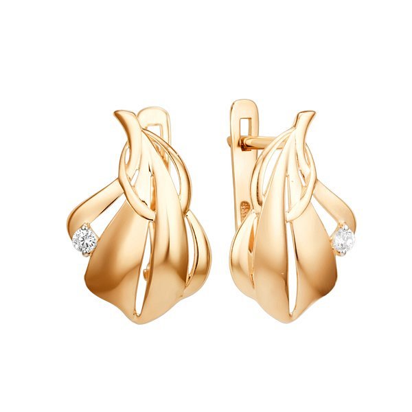 

Серьги из золота TEO MAORI 8019652-1102, фианит, 8019652-1102
